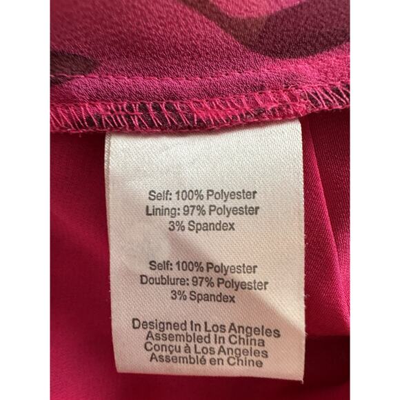 For Love & Lemons Magenta Zebra Stripe Crop Blouse Glam Baddie Maximalist XS - Picture 4 of 7